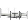Estructura de cama cabecero y estribo metal negro 160x200 cm de vidaXL, Camas y somieres - Ref: Foro24-353558, Precio: 146,87...