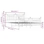 Black metal headboard and footboard bed frame 160x200 cm by vidaXL, Beds and slatted bases - Ref: Foro24-353558, Price: 142,7...