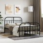 Estructura de cama con cabecero y pie metal negro 120x190 cm de vidaXL, Camas y somieres - Ref: Foro24-353650, Precio: 124,67...