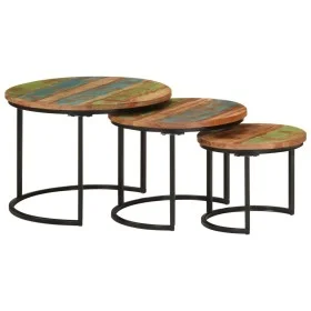 Stapeltische 3 Stück massives Recyclingholz von vidaXL, Couchtisch - Ref: Foro24-353902, Preis: 99,00 €, Rabatt: %