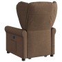 Silla de masaje reclinable de pie de tela marrón