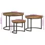 Stackable tables 3 pieces solid reclaimed wood by vidaXL, Coffee table - Ref: Foro24-353902, Price: 99,00 €, Discount: %