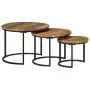 Mesas apilables 3 piezas madera maciza reciclada de vidaXL, Mesas de centro - Ref: Foro24-353902, Precio: 99,00 €, Descuento: %