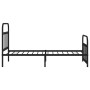 Bed frame with headboard and black metal footboard 100x190cm by vidaXL, Beds and slatted bases - Ref: Foro24-352590, Price: 9...