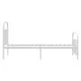 Estructura cama metal cabecero y estribo blanca 100x190 cm de vidaXL, Camas y somieres - Ref: Foro24-353696, Precio: 80,78 €,...