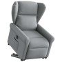 Sillón eléctrico reclinable elevable de tela gris claro en Sillones | Comprar online en Foro24