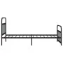Bed frame with headboard and black metal footboard 107x203cm by vidaXL, Beds and slatted bases - Ref: Foro24-352592, Price: 9...