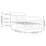 Estructura cama metal cabecero y estribo blanca 100x190 cm de vidaXL, Camas y somieres - Ref: Foro24-353696, Precio: 80,78 €,...