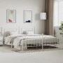 Estructura cama metal con cabecero y estribo blanco 200x200 cm de vidaXL, Camas y somieres - Ref: Foro24-353611, Precio: 147,...