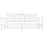 Metal bed frame with headboard and white footboard 200x200 cm by vidaXL, Beds and slatted bases - Ref: Foro24-353611, Price: ...