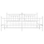 Metal bed frame with headboard and white footboard 200x200 cm by vidaXL, Beds and slatted bases - Ref: Foro24-353611, Price: ...