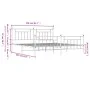 Metal bed frame with headboard and white footboard 200x200 cm by vidaXL, Beds and slatted bases - Ref: Foro24-353611, Price: ...