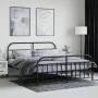 Estructura de cama cabecero y estribo metal negro 160x200 cm de vidaXL, Camas y somieres - Ref: Foro24-353656, Precio: 164,52...