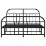 Estructura de cama cabecero y estribo metal negro 160x200 cm de vidaXL, Camas y somieres - Ref: Foro24-353656, Precio: 164,52...