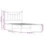 Metal bed frame with white headboard 90x190 cm by vidaXL, Beds and slatted bases - Ref: Foro24-353578, Price: 62,39 €, Discou...