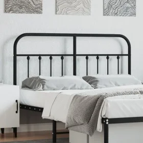 Cabecero de metal negro 150 cm de vidaXL, Cabeceros y pies de cama - Ref: Foro24-352612, Precio: 52,07 €, Descuento: %
