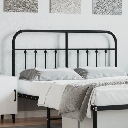 Cabecero de metal negro 150 cm de vidaXL, Cabeceros y pies de cama - Ref: Foro24-352612, Precio: 52,07 €, Descuento: %