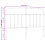 Schwarzes Metallkopfteil 150 cm von vidaXL, Kopf- und Fußteile - Ref: Foro24-352612, Preis: 53,12 €, Rabatt: %