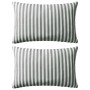 Cojines para exterior a rayas 60x40 cm gris 2 unidades