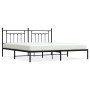Estructura de cama con cabecero metal negro 200x200 cm de vidaXL, Camas y somieres - Ref: Foro24-353544, Precio: 132,59 €, De...