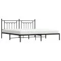 Estructura de cama con cabecero metal negro 200x200 cm de vidaXL, Camas y somieres - Ref: Foro24-353544, Precio: 130,53 €, De...