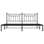 Estructura de cama con cabecero metal negro 200x200 cm de vidaXL, Camas y somieres - Ref: Foro24-353544, Precio: 130,53 €, De...
