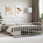 Estructura cama metal con cabecero y estribo blanco 200x200 cm de vidaXL, Camas y somieres - Ref: Foro24-353709, Precio: 117,...