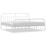 Estructura cama metal con cabecero y estribo blanco 200x200 cm de vidaXL, Camas y somieres - Ref: Foro24-353709, Precio: 117,...