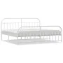 Metal bed frame with headboard and white footboard 200x200 cm by vidaXL, Beds and slatted bases - Ref: Foro24-353709, Price: ...