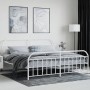 Estructura cama metal con cabecero y estribo blanco 200x200 cm de vidaXL, Camas y somieres - Ref: Foro24-353709, Precio: 117,...