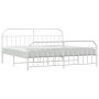 Estructura cama metal con cabecero y estribo blanco 200x200 cm de vidaXL, Camas y somieres - Ref: Foro24-353709, Precio: 117,...
