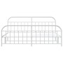Estructura cama metal con cabecero y estribo blanco 200x200 cm de vidaXL, Camas y somieres - Ref: Foro24-353709, Precio: 117,...