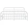 Metal bed frame with headboard and white footboard 200x200 cm by vidaXL, Beds and slatted bases - Ref: Foro24-353709, Price: ...