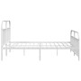 Estructura cama metal con cabecero y estribo blanco 200x200 cm de vidaXL, Camas y somieres - Ref: Foro24-353709, Precio: 117,...