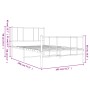 White metal bed frame with headboard and footboard 100x190 cm by vidaXL, Beds and slatted bases - Ref: Foro24-352541, Price: ...