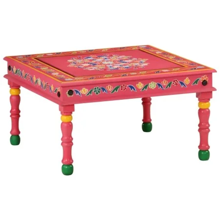 Handbemalter Couchtisch aus massivem rosa Mangoholz von vidaXL, Couchtisch - Ref: Foro24-353762, Preis: 64,89 €, Rabatt: %