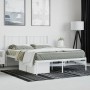 Bettgestell aus Metall mit weißem Kopfteil 150x200 cm von vidaXL, Betten und Lattenroste - Ref: Foro24-352531, Preis: 102,31 ...