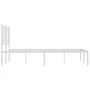 Bettgestell aus Metall mit weißem Kopfteil 150x200 cm von vidaXL, Betten und Lattenroste - Ref: Foro24-352531, Preis: 101,22 ...