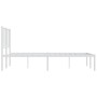 Bettgestell aus Metall mit weißem Kopfteil 150x200 cm von vidaXL, Betten und Lattenroste - Ref: Foro24-352531, Preis: 102,31 ...