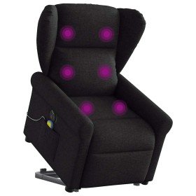 Sillón de masaje eléctrico reclinable elevable tela negro en Sillones | Comprar online en Foro24