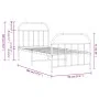 Metal bed frame with headboard and footboard white 90x190 cm by vidaXL, Beds and slatted bases - Ref: Foro24-353694, Price: 8...