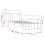 Metallbettgestell mit Kopf- und Fußteil weiß 90x190 cm von vidaXL, Betten und Lattenroste - Ref: Foro24-353694, Preis: 84,76 ...