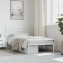 Metallbettgestell mit weißem Kopfteil 107x203 cm von vidaXL, Betten und Lattenroste - Ref: Foro24-353582, Preis: 85,49 €, Rab...