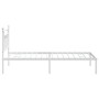 Estructura de cama de metal con cabecero blanco 107x203 cm de vidaXL, Camas y somieres - Ref: Foro24-353582, Precio: 86,89 €,...