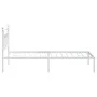 Metallbettgestell mit weißem Kopfteil 107x203 cm von vidaXL, Betten und Lattenroste - Ref: Foro24-353582, Preis: 85,49 €, Rab...