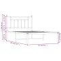Metallbettgestell mit weißem Kopfteil 107x203 cm von vidaXL, Betten und Lattenroste - Ref: Foro24-353582, Preis: 85,49 €, Rab...