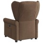 Sillón de masaje eléctrico reclinable elevable tela marrón