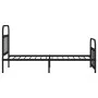 Bed frame with headboard and black metal footboard 90x200 cm by vidaXL, Beds and slatted bases - Ref: Foro24-352589, Price: 9...