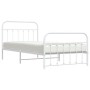 Metallbettgestell mit Kopf- und Fußteil weiß 107x203 cm von vidaXL, Betten und Lattenroste - Ref: Foro24-352641, Preis: 93,80...
