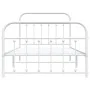 Metal bed frame with headboard and footboard white 107x203 cm by vidaXL, Beds and slatted bases - Ref: Foro24-352641, Price: ...